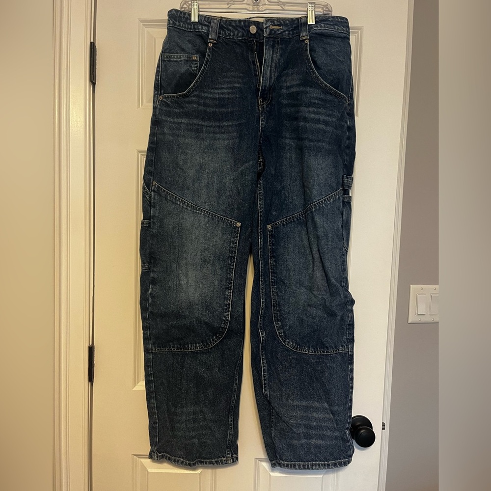 BDG Dark Wash Bella Baggy Carpenter Jeans